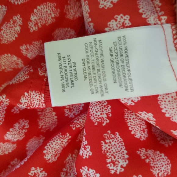 Red Tunic Style Tank with Angled Hem - Picture 7 of 9